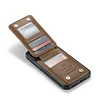 Double Magnetic Card holder For IPhone Case, Back Cover Anti-Fall Protective Case, Leather Card Holder