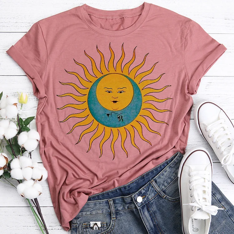 Sun and moon T-Shirt Tee -06795