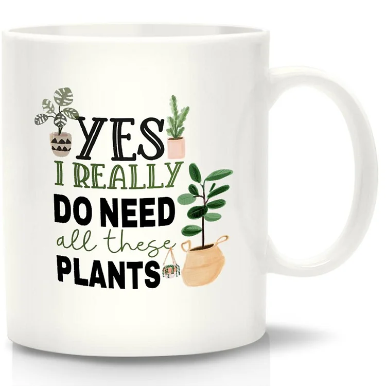 Funny Plants White Mug-Annaletters