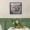Seaside Pansy Beaded Bouquet Special Shaped 5D DIY Partial Drill Diamond Painting Kits for Adults Beginners Home Decor Diamonds Dots Gem Art Kits 11.81 X11.81inch