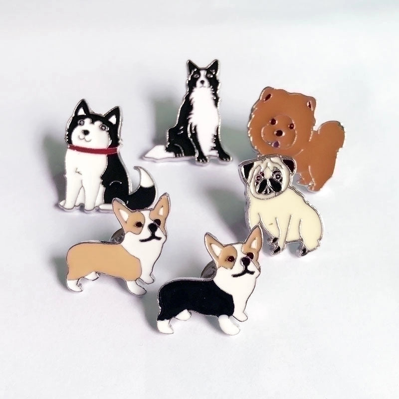 Cute Minimalist Pin Animal Dog Alloy Enamel Unisex Brooches