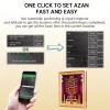 Equantu Bluetooth Azan Alarm Wall Mounted Digital Azan Timing Quran Player Clock 