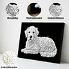 (20x30cm)DIY Dog Framed Handmade Pearl Painting Art Craft Kit Living Home Decor