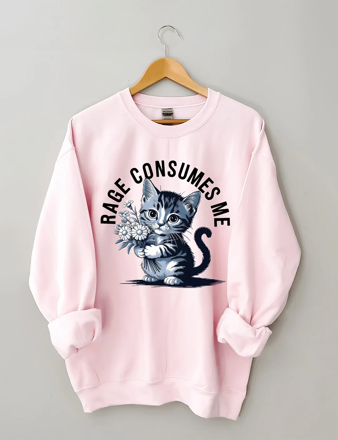 Rage Consumes Me Cat Sweatshirt