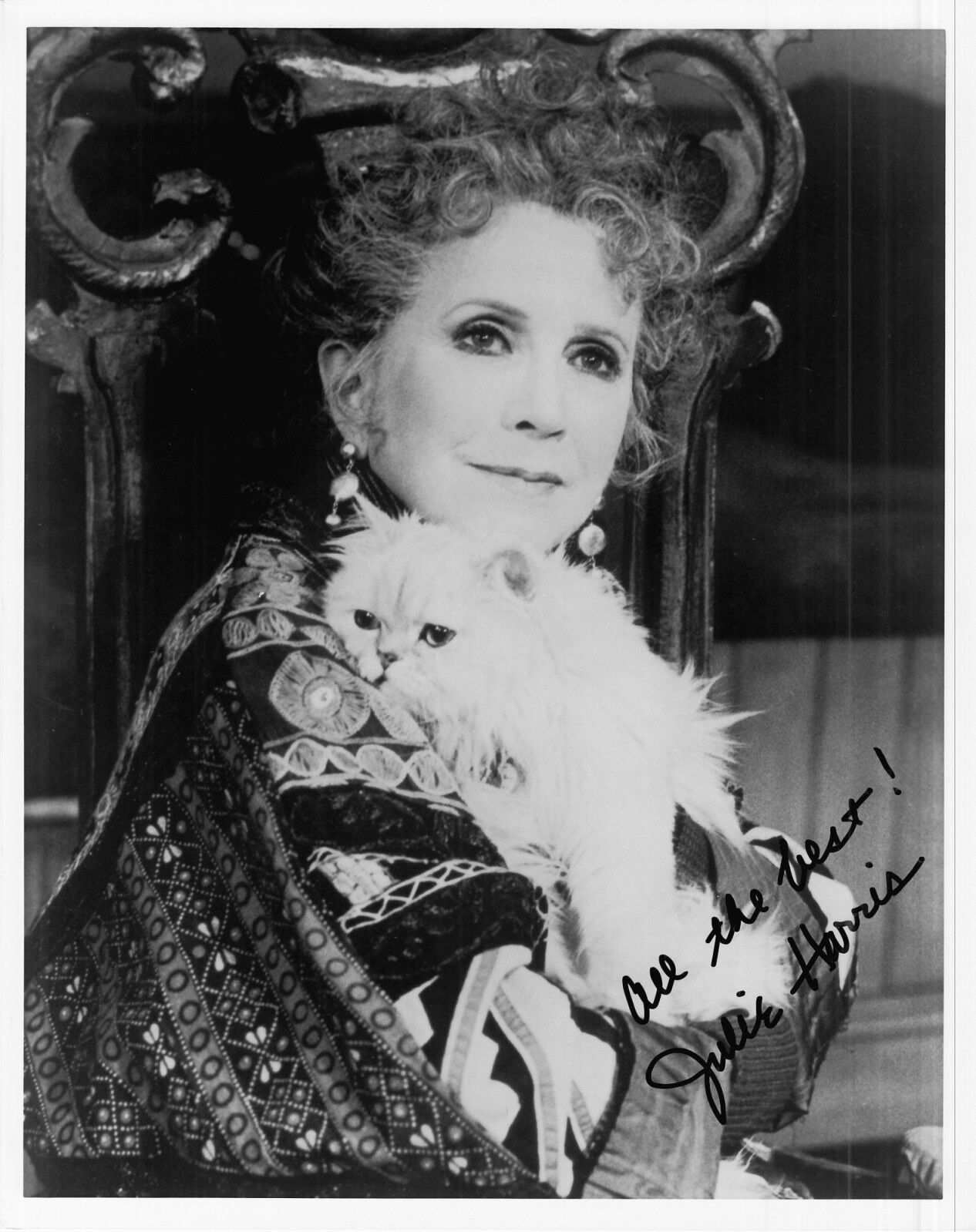 JULIE HARRIS hand-signed FANTASTIC ONSTAGE CLOSEUP 8x10 w/ lifetime UACC RD COA