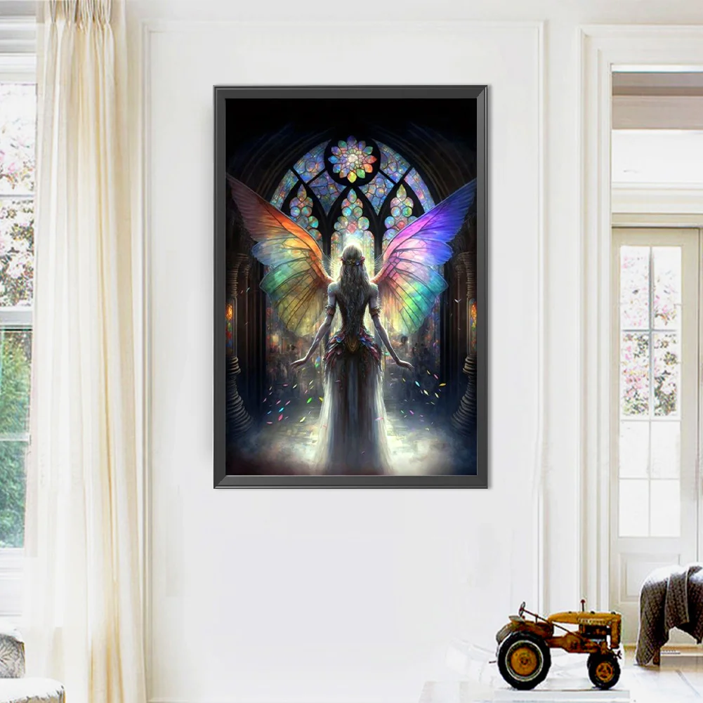 Partial AB Diamond Painting - Full Round Drill - Angel Girl(Canvas|45*65cm)