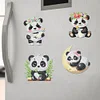 12 STÜCKE 2d flache DIY Diamant Kunst Kühlschrank Aufkleber Kits für Wohnkultur (Panda)