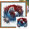 White Horse-11CT Stamped Cross Stitch 40*40cm/15.75*15.75in tapestrymarket