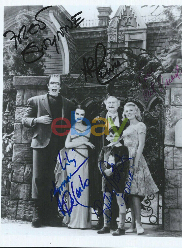 The Munsters TV Series Autographed Cast Photo Poster painting 8x10 Photo Poster painting reprint