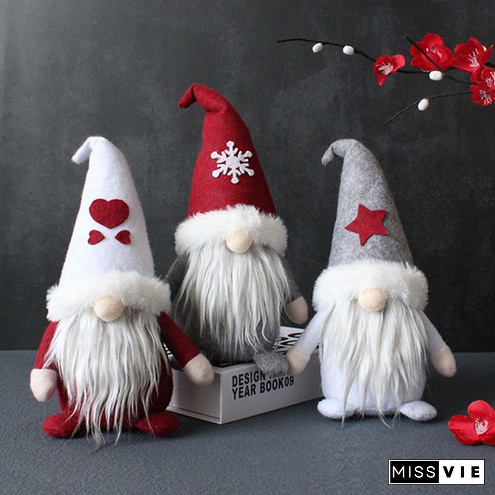 34Styles Elf Doll Ornaments Faceless Plush Doll Rudolph Gnomes Dwarf Santa Claus Swedish Tomte Dwarf