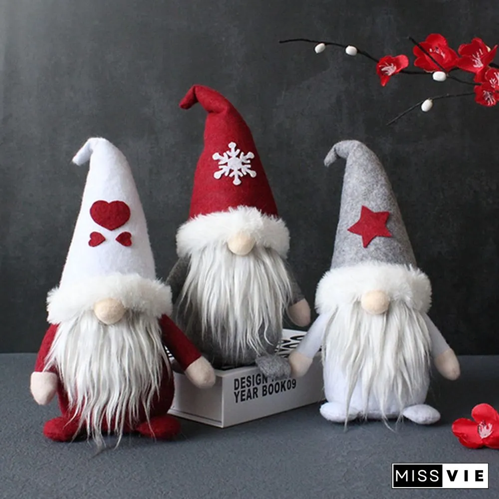 34Styles Elf Doll Ornaments Faceless Plush Doll Rudolph Gnomes Dwarf Santa Claus Swedish Tomte Dwarf