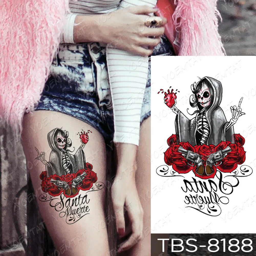 Sdrawing Temporary Tattoo Sticker Yin Yang Dragon Feather Wings Flash Tattoos Wolf Totem Body Art Arm Fake Tatoo Men