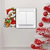 4Pcs Diamond Painting Acrylic Christmas Cat Wall Switch Sticker for Wall Decoration