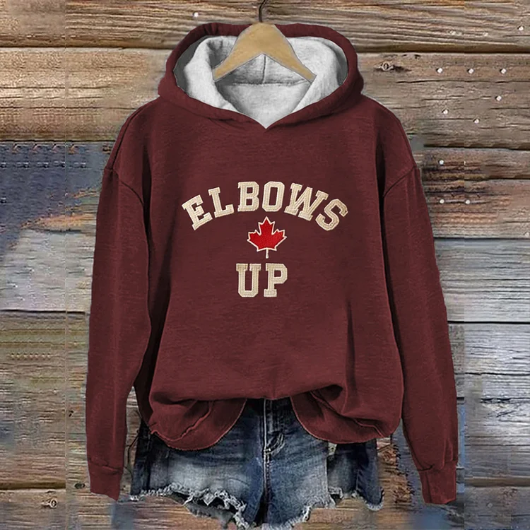 Elbow Up Canada Embroidered Hoodie
