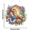 DIY Flower Lion Diamond Painting Special Shaped Hanging Pendant