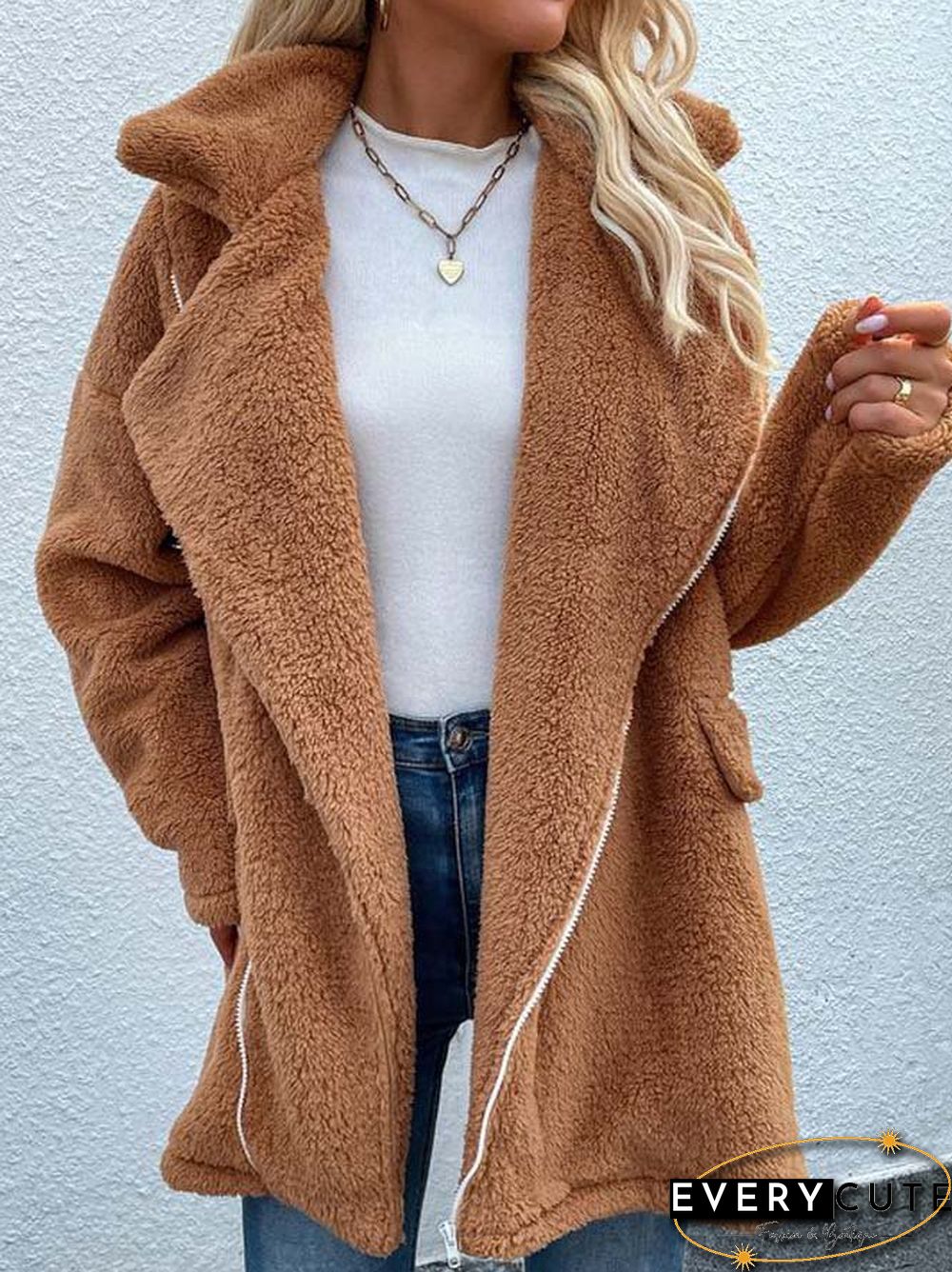 Loose Casual Others Teddy Jacket