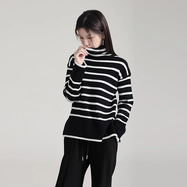 Literary Knit Long Sleeve Sweater - yankia