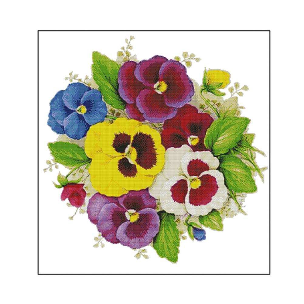 

Flower - 14CT Stamped Cross Stitch - 74x71cm, 501 Original