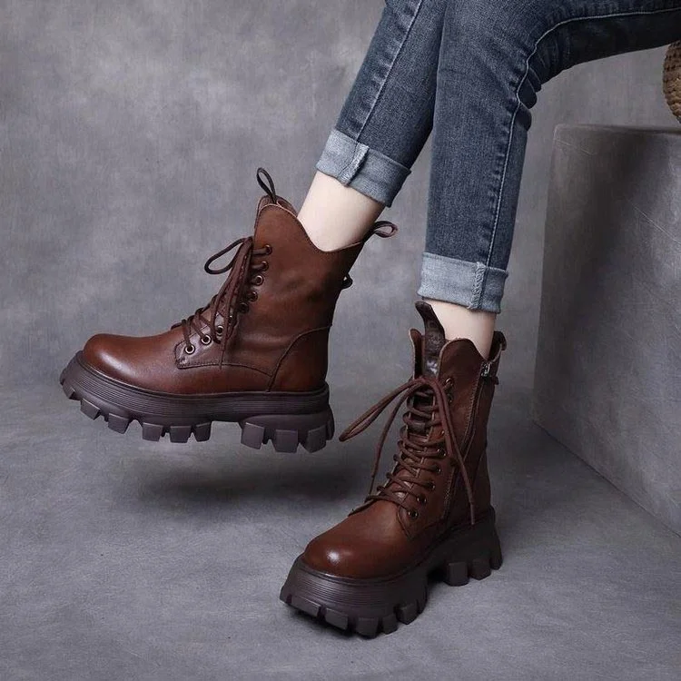 Women’s New Fashion Side-zip Thick Sole Boots