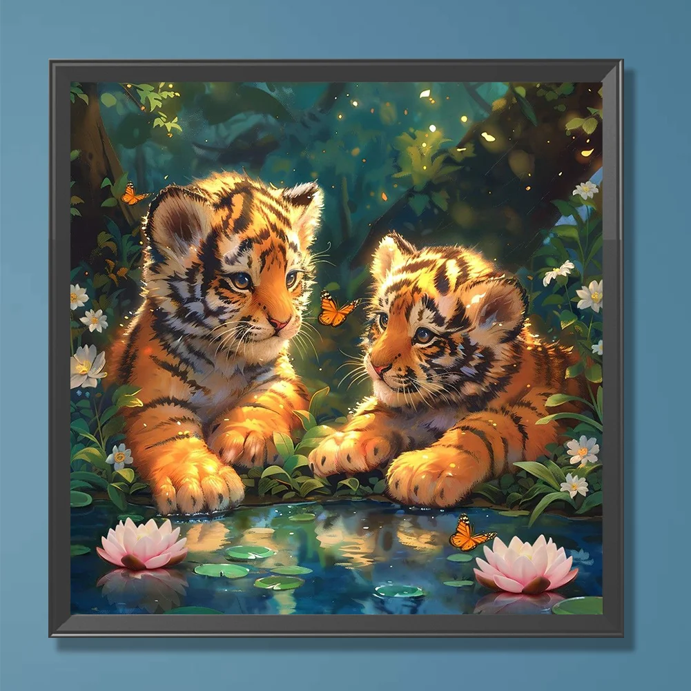 Diamond Painting - Full Round Drill - Tiger(Canvas|30*30cm)