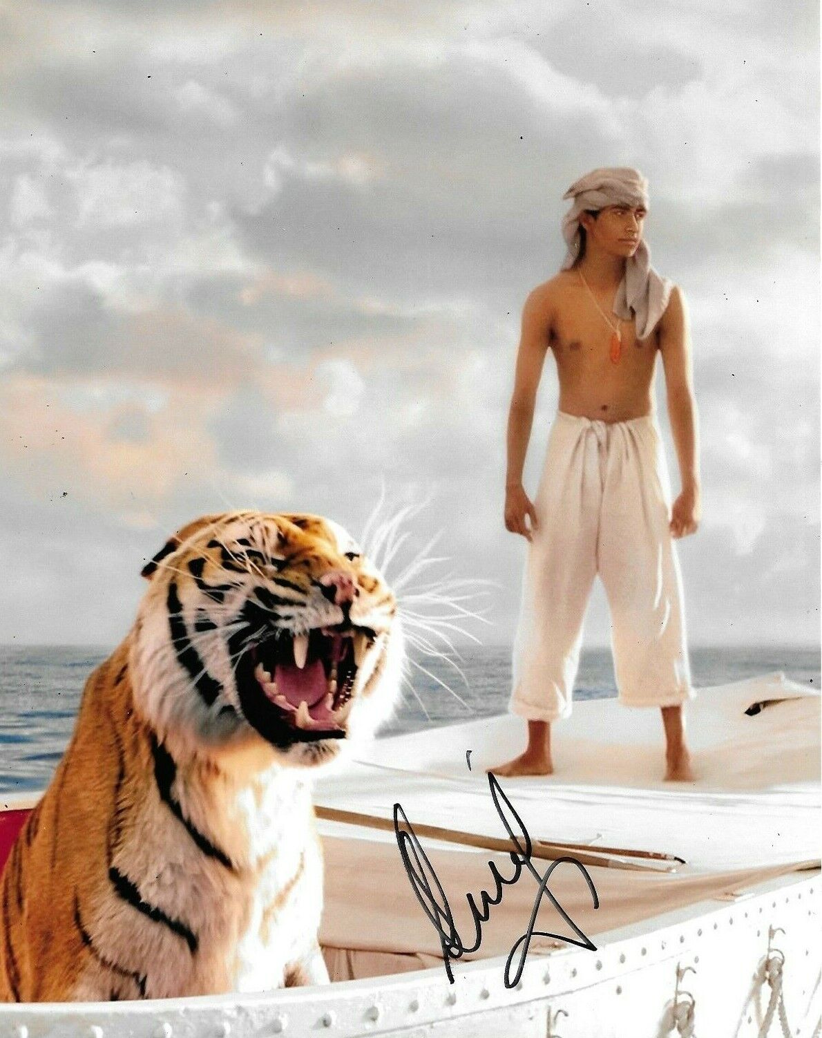 Suraj Sharma Signed Life Of Pi 10x8 Photo Poster painting AFTAL