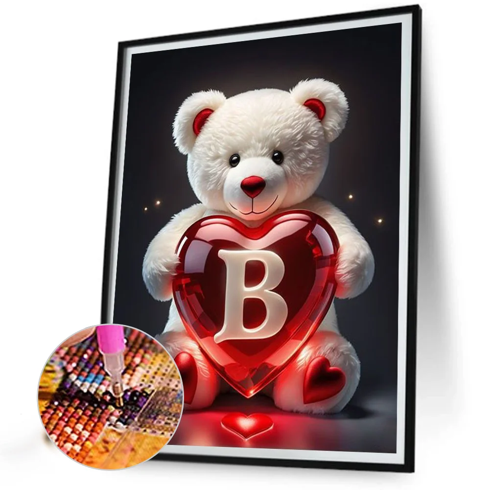 Diamond Painting - Full Square Drill - Bear Love B(Canvas|35*45cm)
