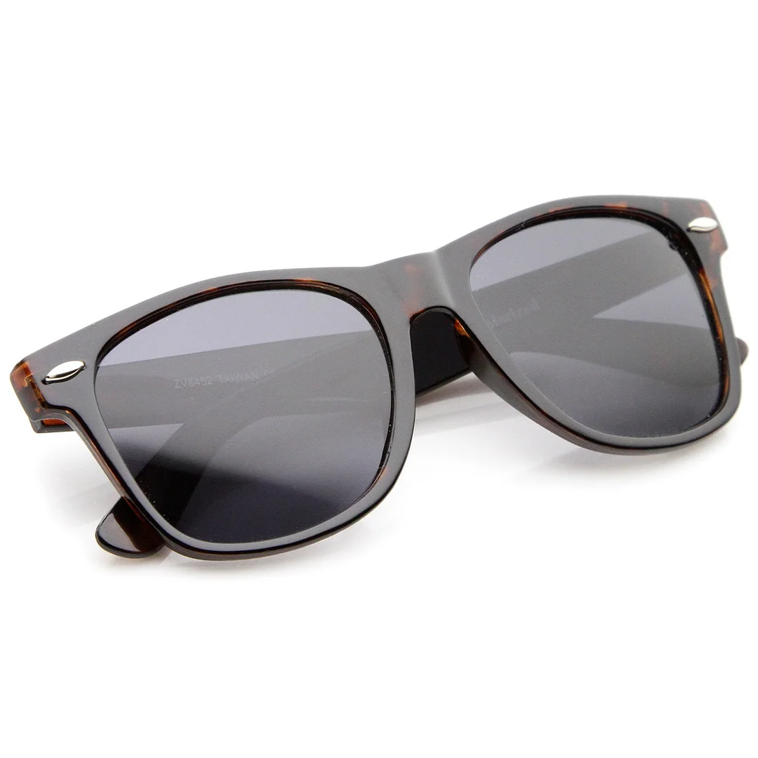 Retro Wide Temple Lens Horn Rimmed glasses 55mm