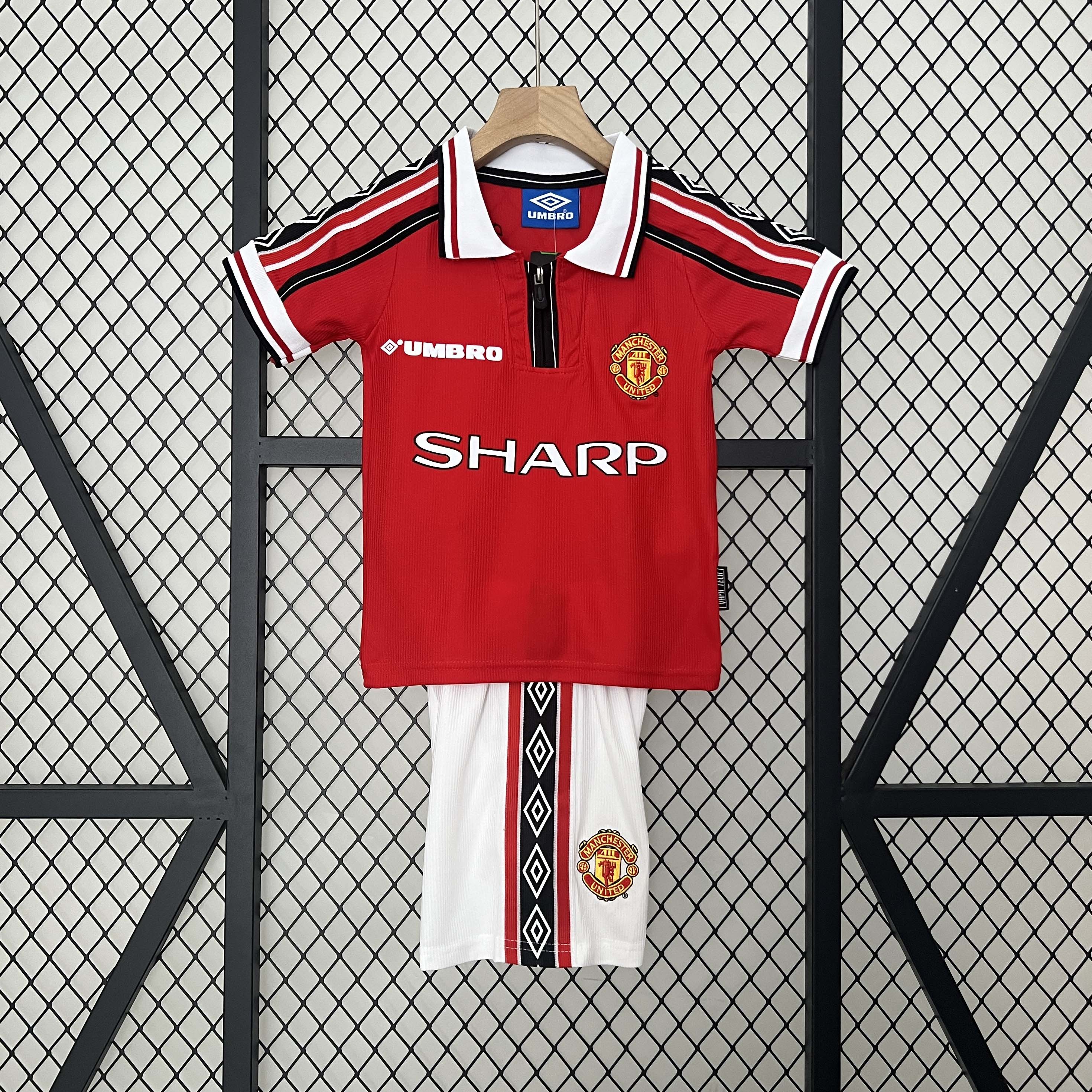 1998-2000 RetroKIDS Manchester United Home Football Shirt 1:1 Thai Quality
