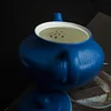 Klein Blue Ceramic Tea Set Household Afternoon Tea Warming Tea Boiling Tea Set
