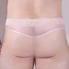 Men's Nylon Briefs Lace Ultra-Thin Smooth Skin-Friendly Breathable High Elastic Hip Sexy Temptation Underwear