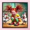 Girl With Chick-11CT Stamped Cross Stitch 40*40cm/15.75*15.75in