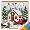 Stamped Cross Stitch Kit for Adults Rural Landscape 14CT tapestrymarket