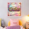 October-18CT Stamped Cross Stitch 25*25cm/9.84*9.84in tapestrymarket