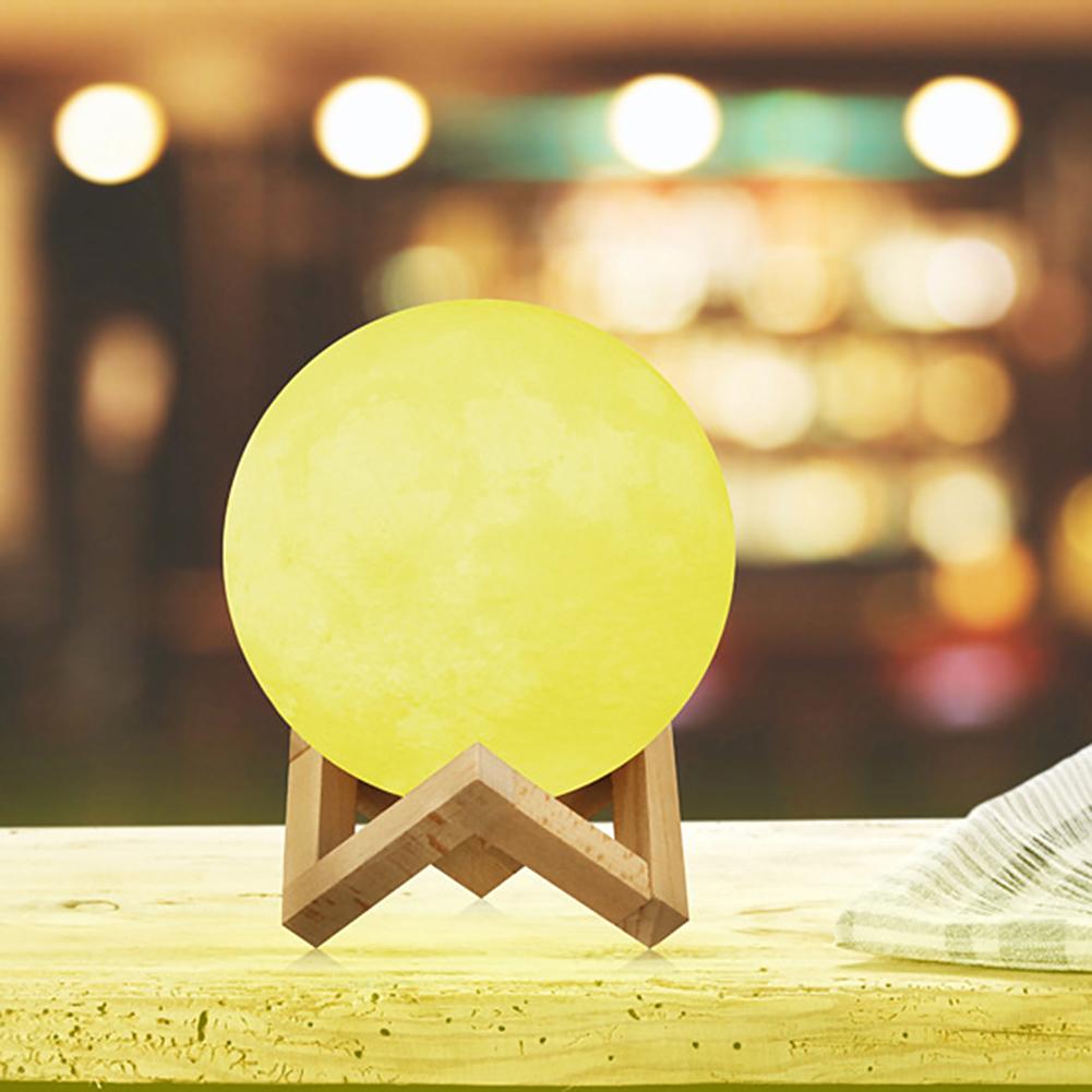 

3D Print Moon Rechargeable LED Touch Switch-3D Night Light, 8cm, 501 Original