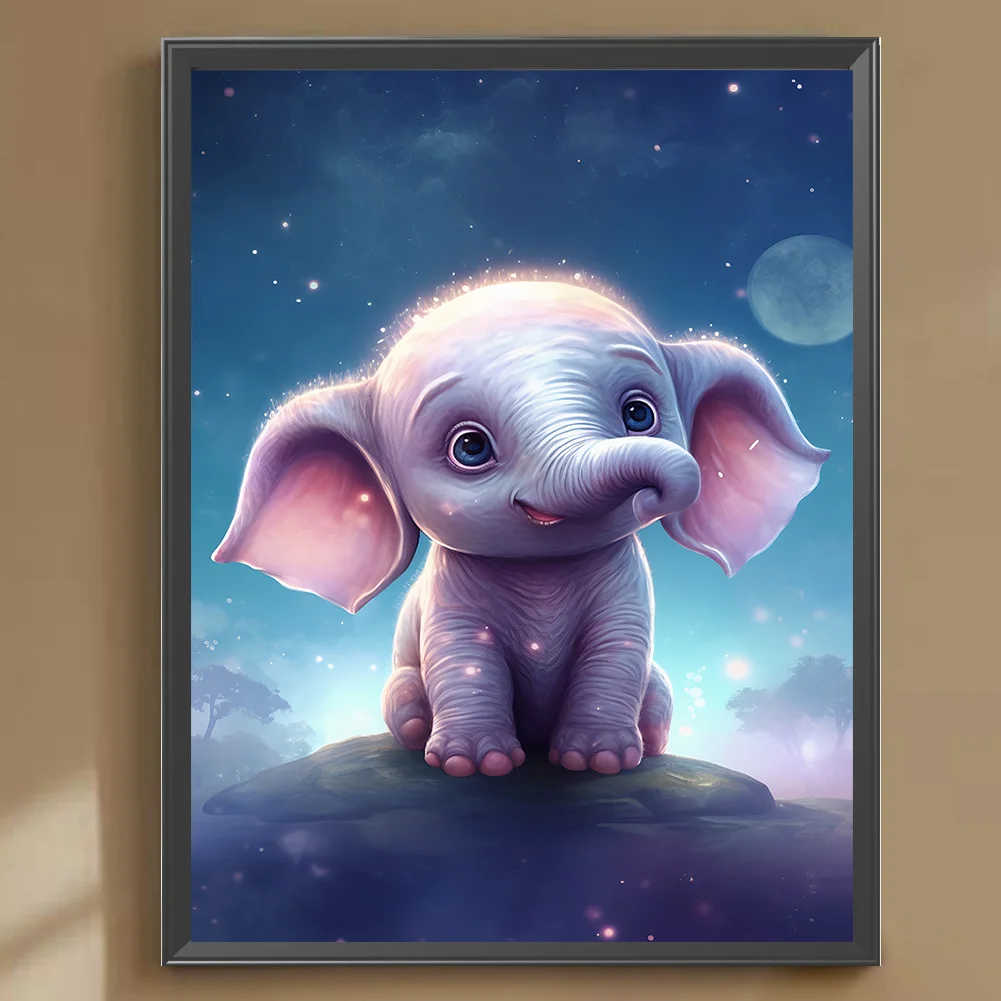 Diamond Painting - Full Round Drill - Elephant(Canvas|30*40cm)