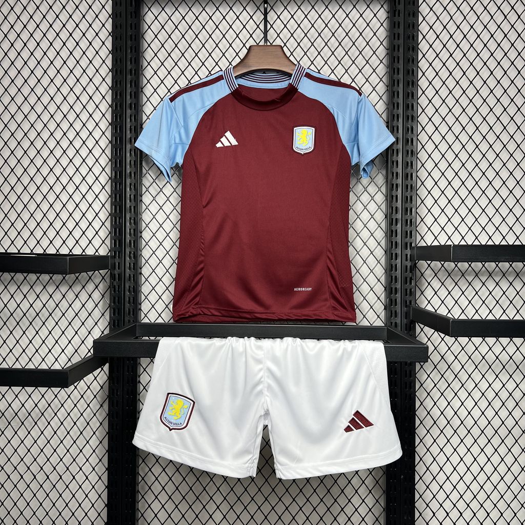 Aston Villa 24-25 Home Stadium Kids Kit