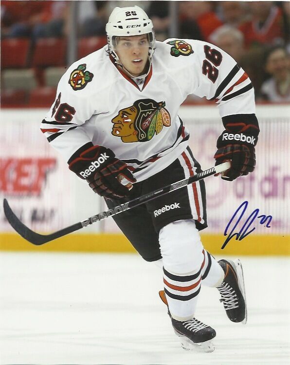 Chicago Blackhawks Jeremy Morin Signed Autographed 8x10 Photo Poster painting COA D