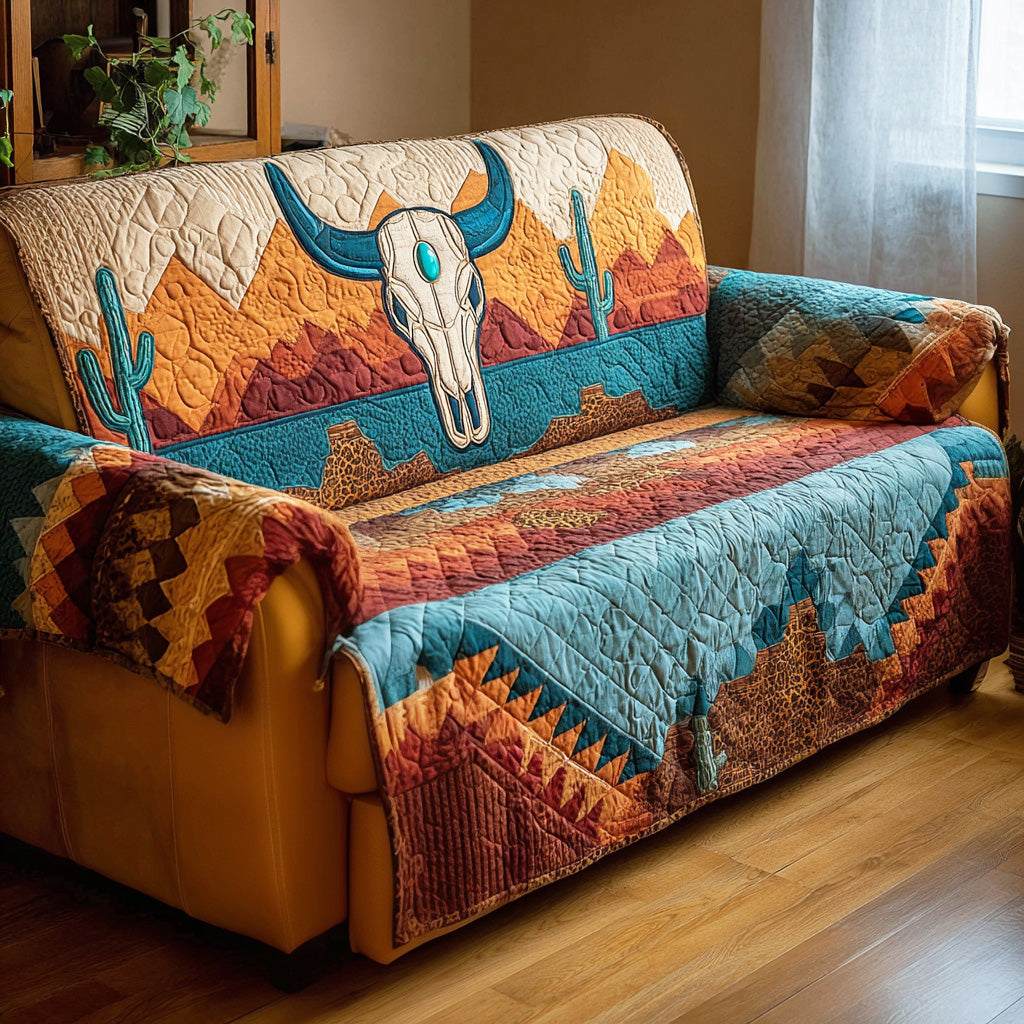 Prairie Bones Quilted Sofa Cover NCU0TD1399 everthome