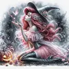 Halloween Mermaid Princess Witch-11CT Stamped Cross Stitch 40*40cm/15.75*15.75in