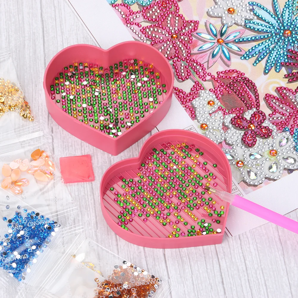 Diamond Painting Tray Heart-shaped Rhinestone Drill Plate