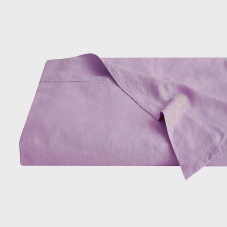 Lavender French Linen Flat Sheet Linen Time