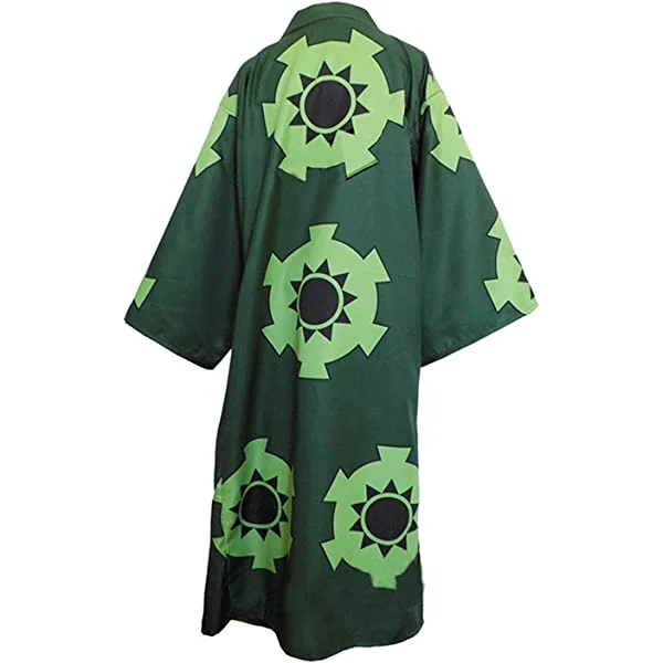 Roronoa Kimono Anime Cosplay Costume Wano Country Deluxe Cloak Robe Halloween Outfits