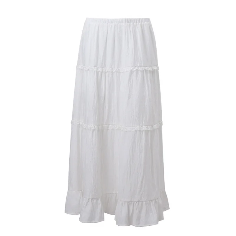 Uveng Uveng Temperament French Sweet Sexy Two-Piece 2023 Summer New Women's Wear A Word Shoulder Wipe Chest Half Skirt