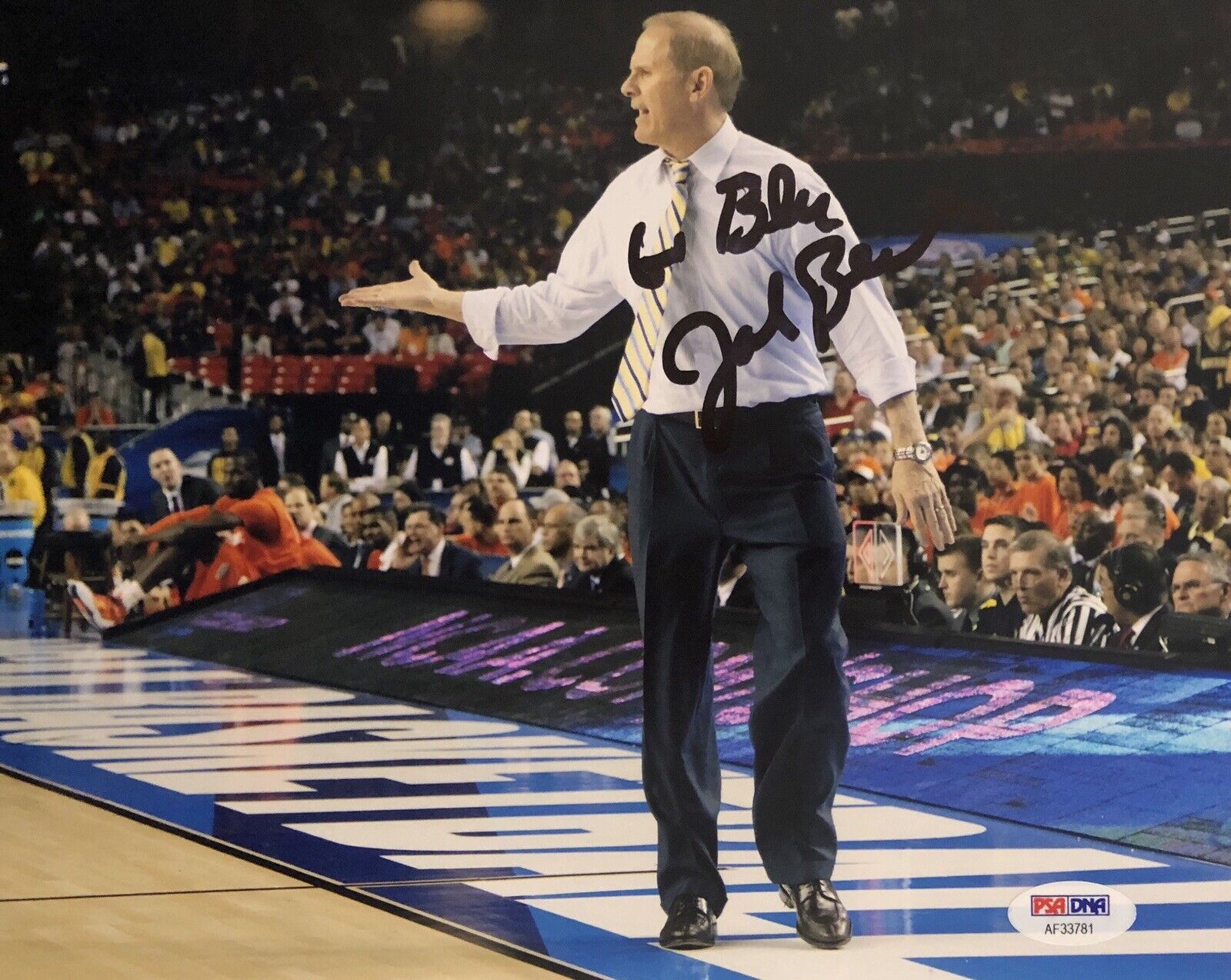 John Beilein Signed Autographed Michigan Wolverines 8x10 Photo Poster painting Psa/Dna