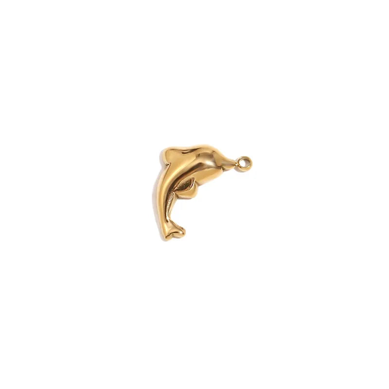 1 Piece 15*19.5mm 7.7*20.5mm 9.3*14.2mm 304 Stainless Steel 14K Gold Plated Ocean Bow Knot Shell Jewelry Accessories Pendant