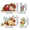 2Pcs Bee Ladybug Diamond Painting Door Corner Sign 5D DIY Wooden Door Topper