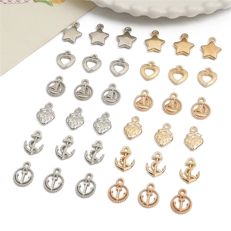 20 PCS/Package 304 Stainless Steel Solid Color Jewelry Accessories Pendant