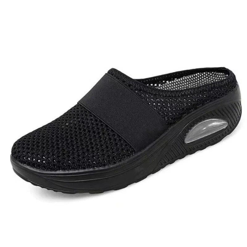 New Women Shoes Casual Non-slip Platform Sandals For Women Breathable Mesh Orthopedic Diabetic Walking Outdoor Walking Slippers