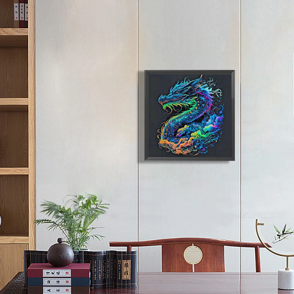 Diamond Painting - Full Round Drill - Dragon(Canvas|30*30cm)