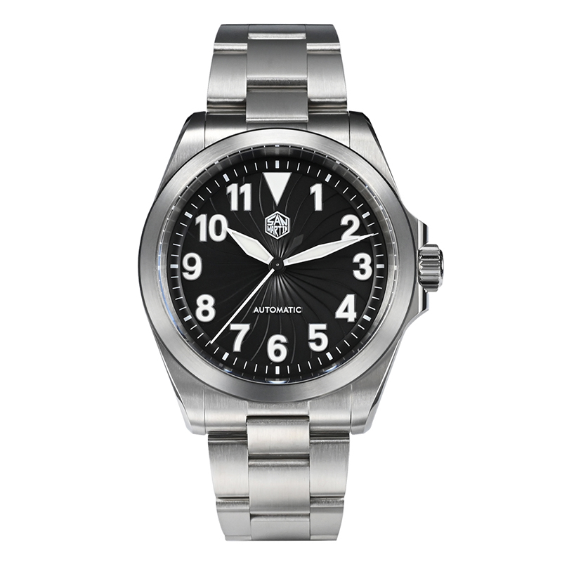 San Martin New Turbine Pilot Stainless Steel Men NH35 SN0132 San Martin Watch San Martin Watch